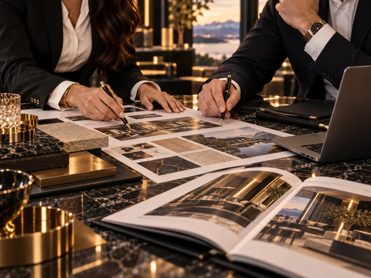 Valliva founders reviewing project material